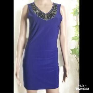 Poetry | Sheath Dress Beaded Bib Collar